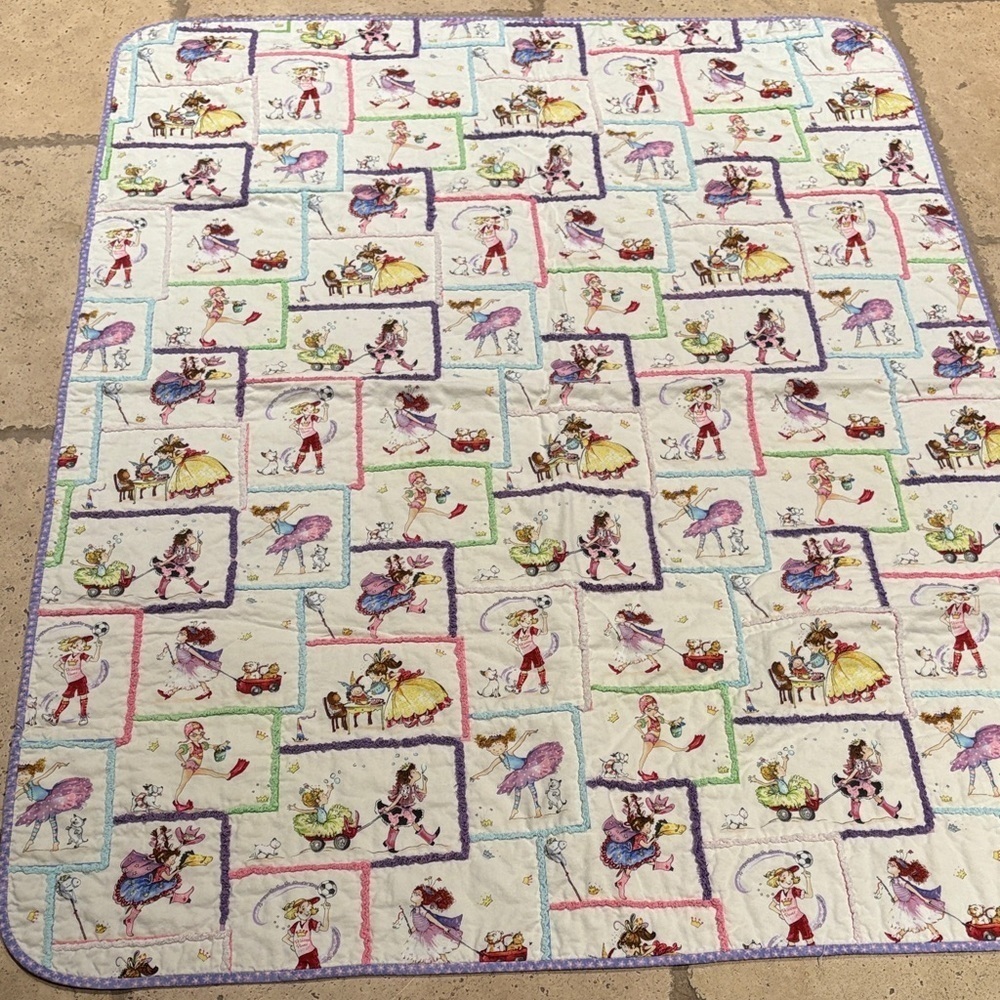 Vintage Jack Dempsey Fabric Colorful Print Handmade Quilt “Personalized”